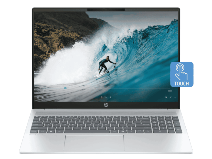 HP OmniBook 5 Refurbished 16 inch Laptop Next Gen AI 16-ag1010AU, Silver - 16-inch - Glacier silver aluminum (BH4J9PAR)