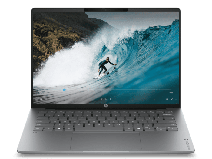 HP OmniBook 5 Laptop Next Gen AI 14 inch Laptop 14-hh0071TU, Silver - 14" - Meteor silver aluminum (D78FDPA)