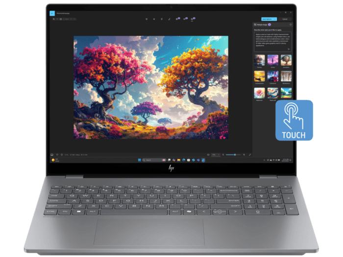 HP OmniBook 7 16 inch Laptop Next Gen AI 16-bh0006TX, Silver - 16-inch - Meteor silver aluminum (D78GXPA)