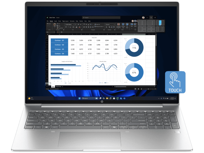 HP ProBook 4 G1i 16 inch Laptop AI PC, Silver + Poly Blackwire 3220 Stereo USB-C Headset +USB-C/A Adapter - 16-inch - Pike Silver (BP9D6PT-BN2)