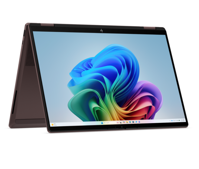 HP OmniBook X Flip 2-in-1 14 inch Laptop Next Gen AI 14-kc0050AU, Brown - 14-inch - Deep espresso aluminum (D78FMPA)