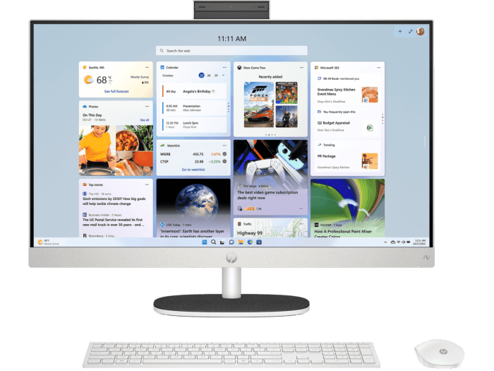 HP 27 inch All-in-One Refurbished Desktop PC Next Gen AI 27-ct2005a - 27" - Shell white (BD0R4PAR)