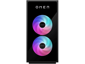 OMEN 35L Gaming Desktop PC GT16-1007a - Without Screen - Black metal chassis, black metal bezel, black glass front cover, and clear side cover (CN7V6PA)