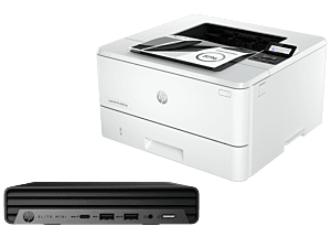 HP Elite Mini 800 G9 Desktop PC + HP LaserJet Pro 4001dn Printer - Without Screen - Black (A41KCPT-BN3)