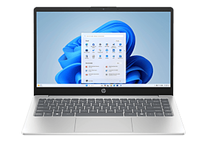HP 14 inch Laptop AI 14-hc0035TU, Silver - 14-inch - Natural Silver (D78F7PA) - Center facing
