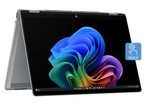 HP OmniBook X Flip 2-in-1 14 inch Laptop Next Gen AI 14-fk0071AU, Silver - 14-inch - Glacier silver aluminum (C5AZ7PA)