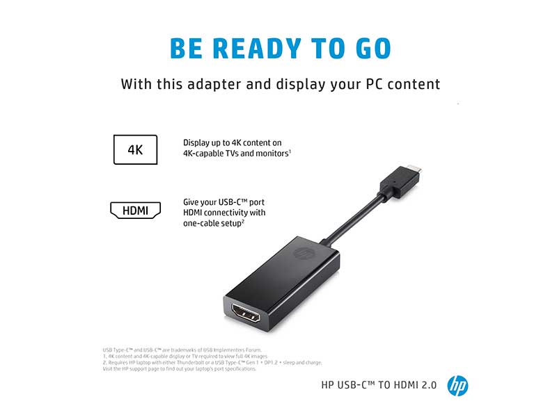 HP USB-C to HDMI 2.0 (1WC36AA) - Shop 