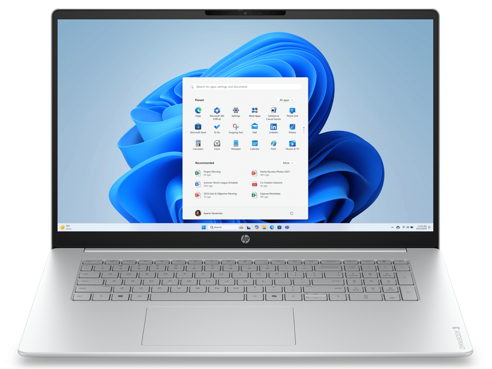 HP OmniBook 3 17.3 inch Laptop AI 17-dg0027TU, Silver