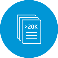 >20,000 pages per month